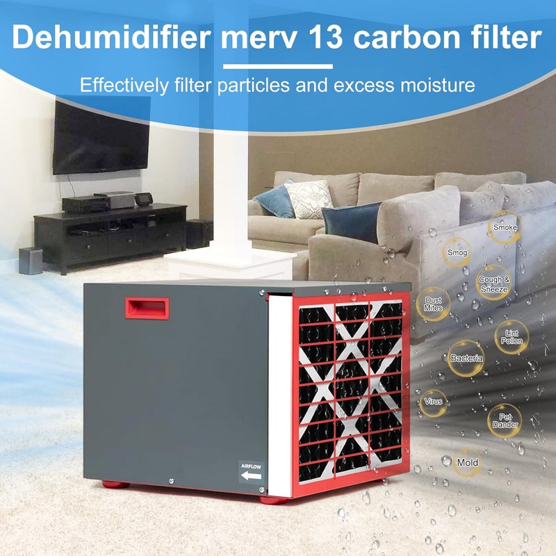 Znnam 2 Packs PN07126 MERV 13 Carbon Filter Compatible with Sanidry Sedona Dehumidifier Filter pn07126 Replacement for Sanidry Dehumidifier Filters - Image 5